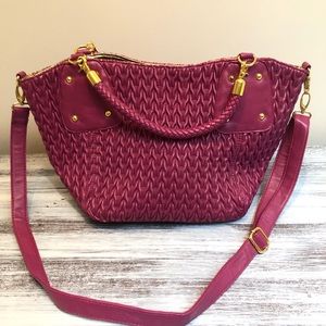 Pink and gold satchel/crossbody